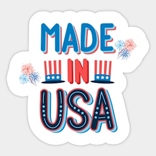 Made in USA Typography Sticker